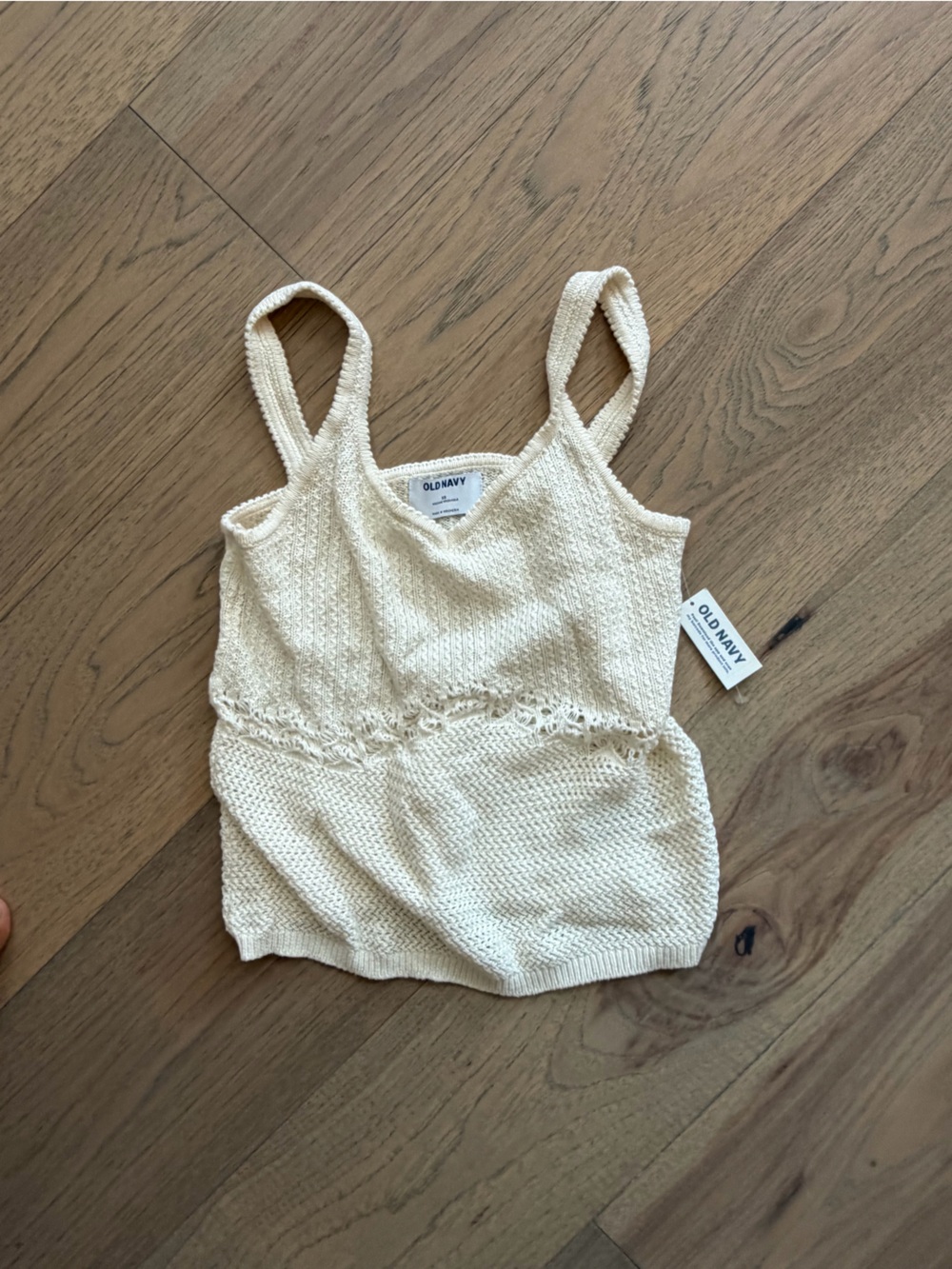 Old Navy Cream Knit Tank Top